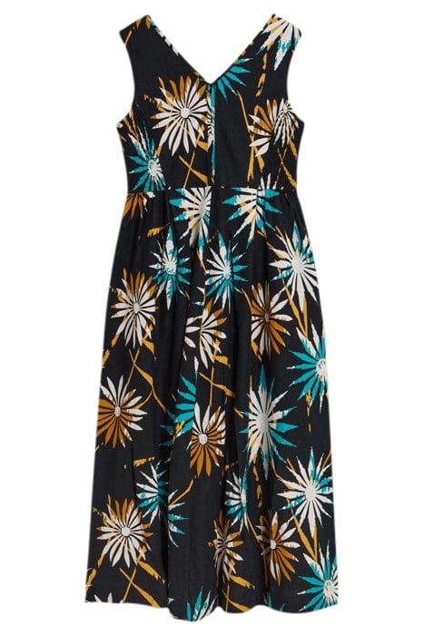 GIGI LINEN BLEND MAXI DRE BLACK PRINTED 3