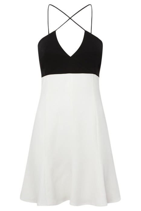 TRINA-COL DRESS BLACK/WHITE 4