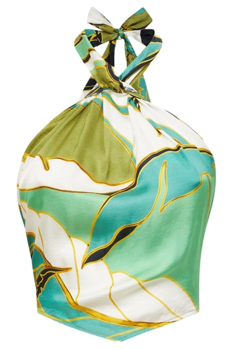 LUNA-PRINTED TANK TOP CAMI GREEN 4