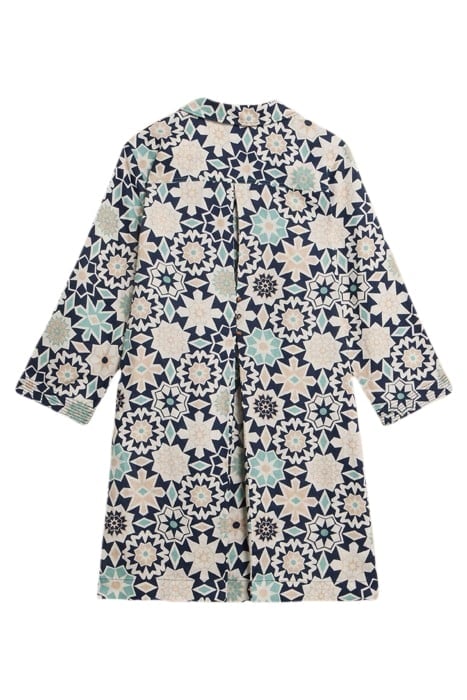 BLAIRE LINEN TUNIC NAVY PRINTED 2