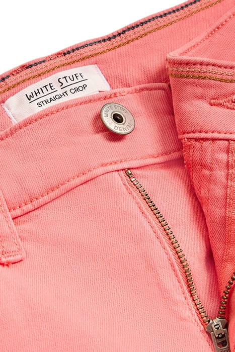 BLAKE STRAIGHT CROP JEAN BRIGHT PINK 4