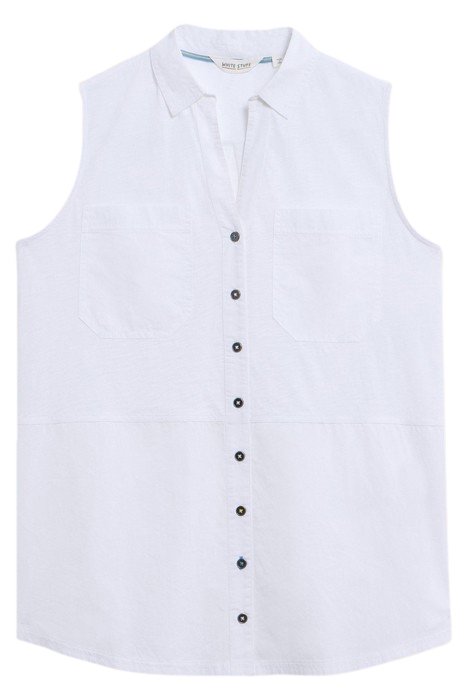 MELANIE MIX LONGLINE SHIRT NATURAL WHITE 2