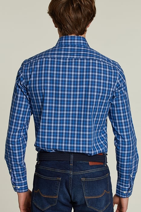 CUSTOM FIT CHECKED SHIRT BLUE/WHITE 2