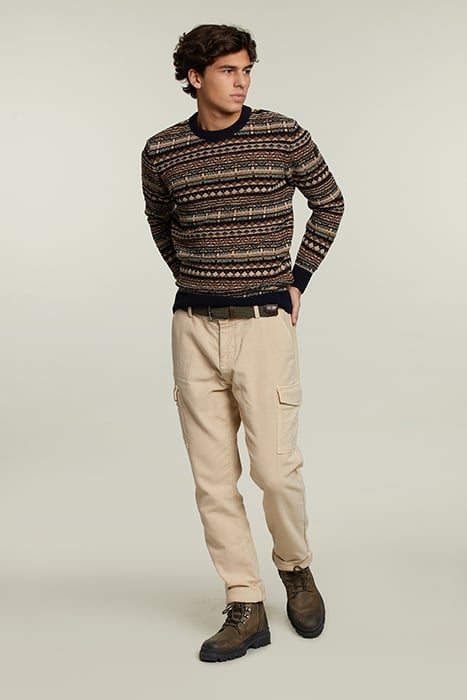 CUSTOM FIT WOOLEN FANTASY SWEATER NAVY 3