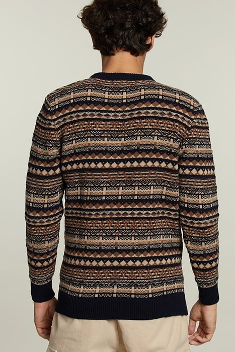 CUSTOM FIT WOOLEN FANTASY SWEATER NAVY 2