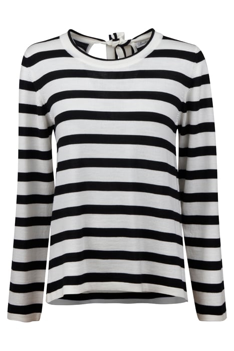 CELEST KNIT TOP WHITE STRIPE 1