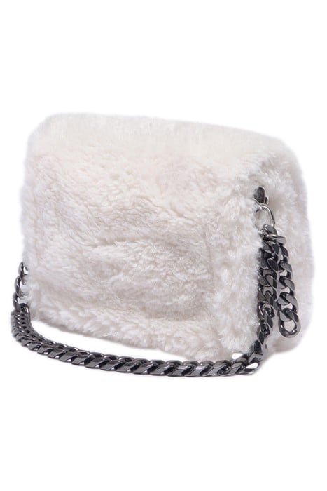 M WHITE FUR SHOULDER BAG 2