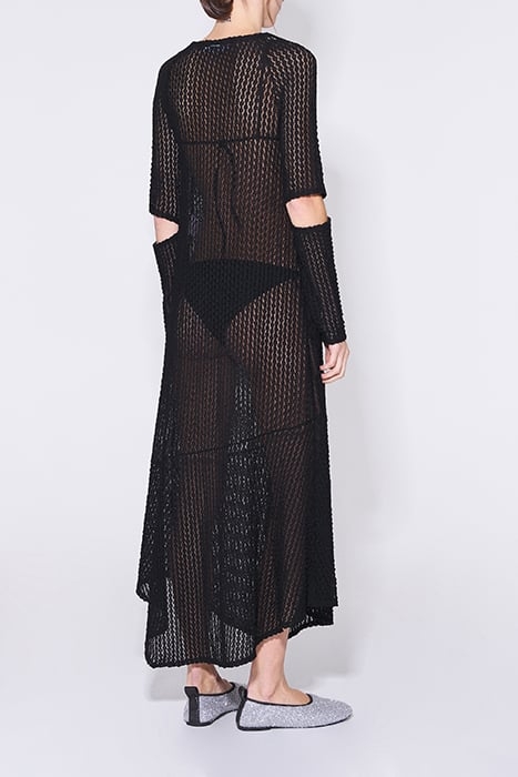 BLACK JERSEY-KNIT DRESS 2