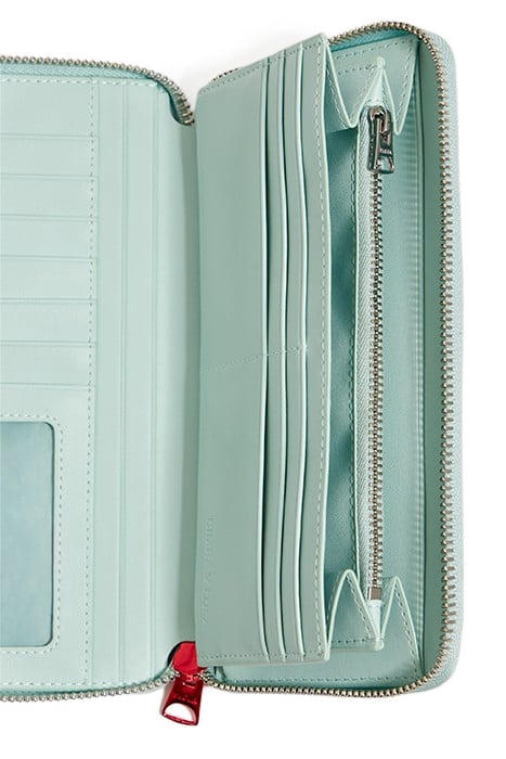 AQUAMARINE MOCK CROC BOOK WALLET 3