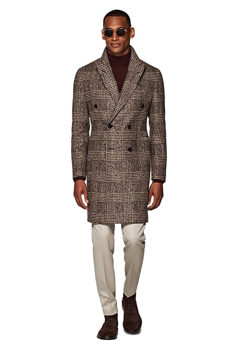 BROWN CHECKED OVERCOAT 3