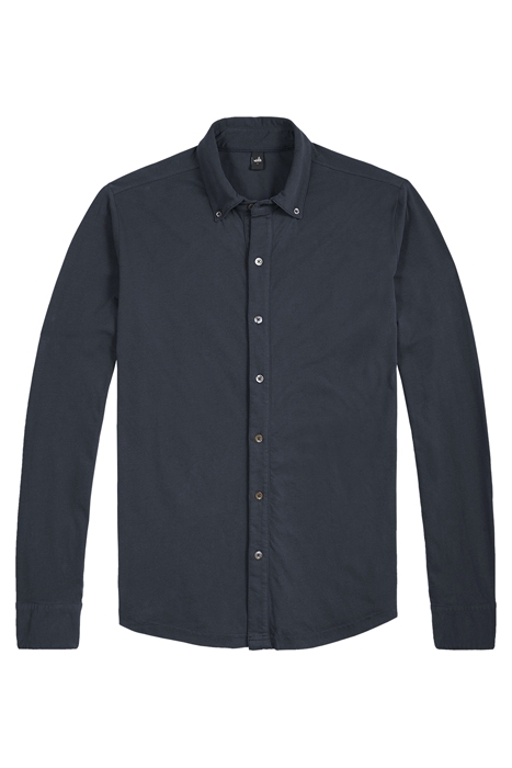 FLEMING | JERSEY BUTTON-DOWN SHIRT DARK NAVY 1