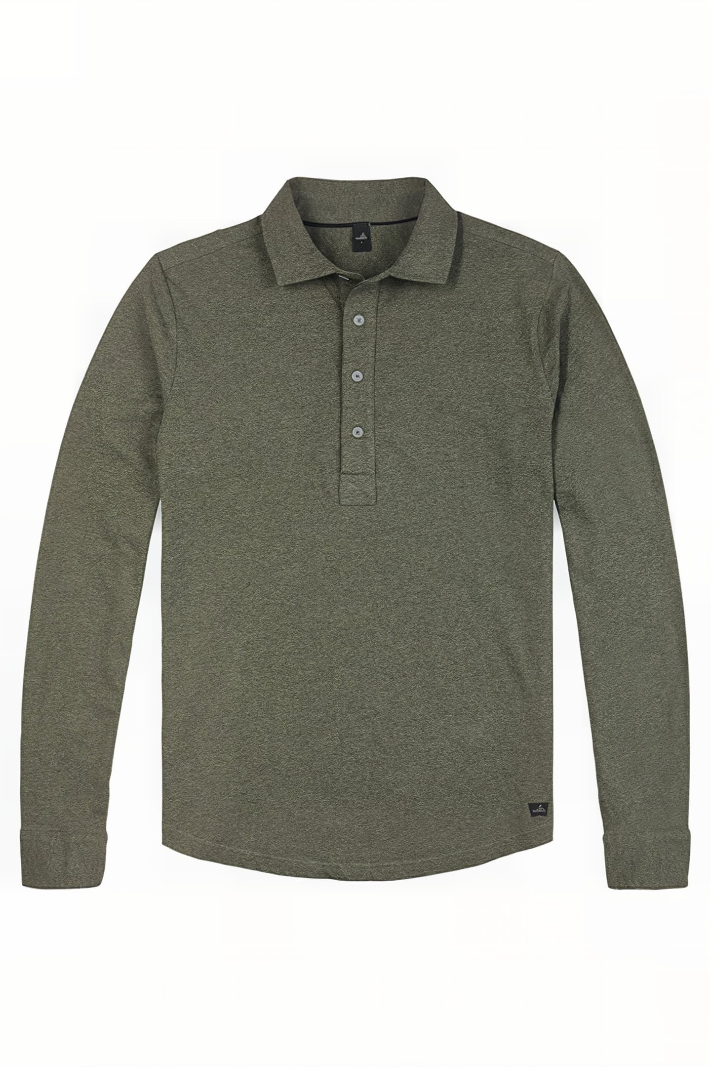 NORTON | TAILORED JERSEY POLOSHIRT ARMY GREEN MELANGE 1