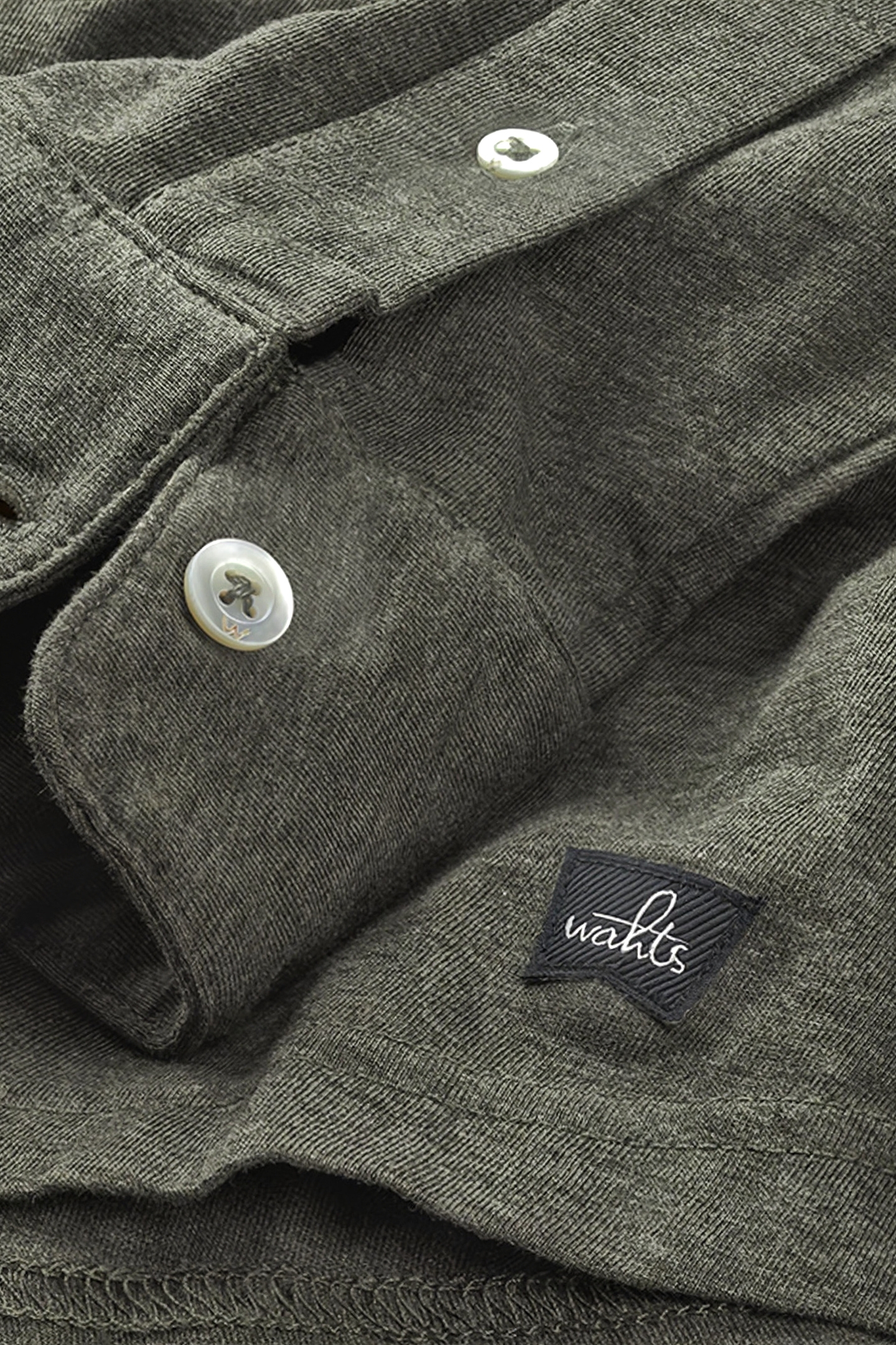 NORTON | TAILORED JERSEY POLOSHIRT ARMY GREEN MELANGE 2