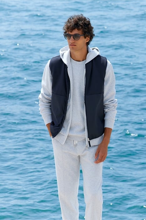 CAMPBELL | DOUBLE FACE PIQUÉ SWEATER TAVERTINE MELANGE 2