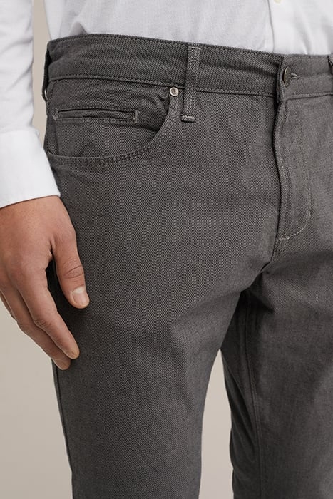 5-POCKET MID WAIST DARK GREY 5