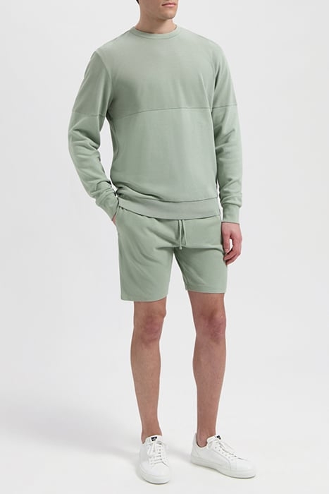 SULLIVAN | JERSEY PIQUÉ CREWNECK SWEATER SAGE GREEN 3