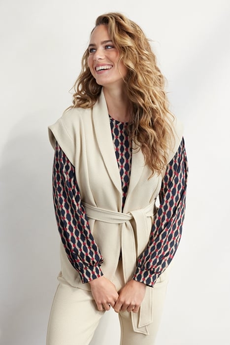 SLEEVELESS VEST DIAM SAND 1