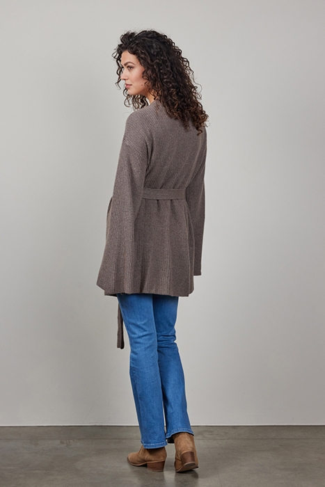 KIMONO CHIARA CASHMERE TAUPE MELANGE 3