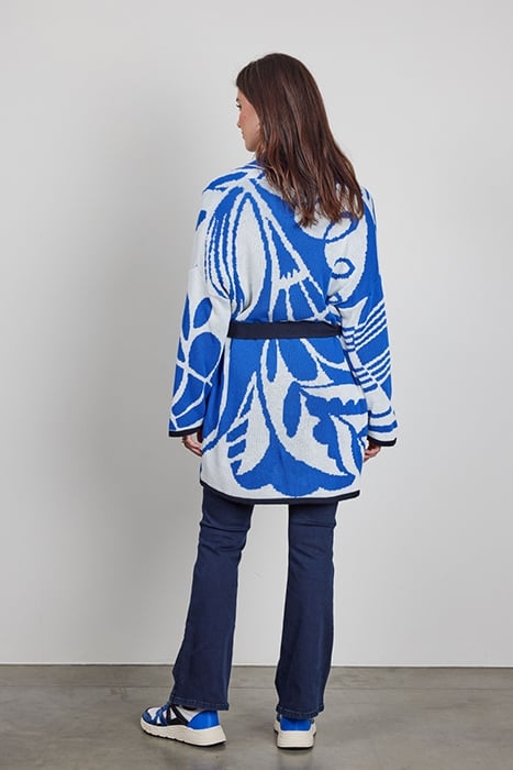JACQUARD CARDIGAN AZUR FUSION KOBALT BLUE WITH AZUR FUSION J 2