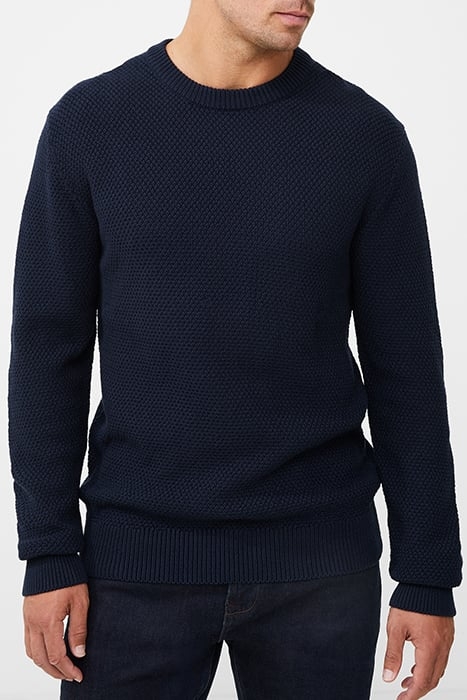 MOSS STITCH JUMPER BLUE 1