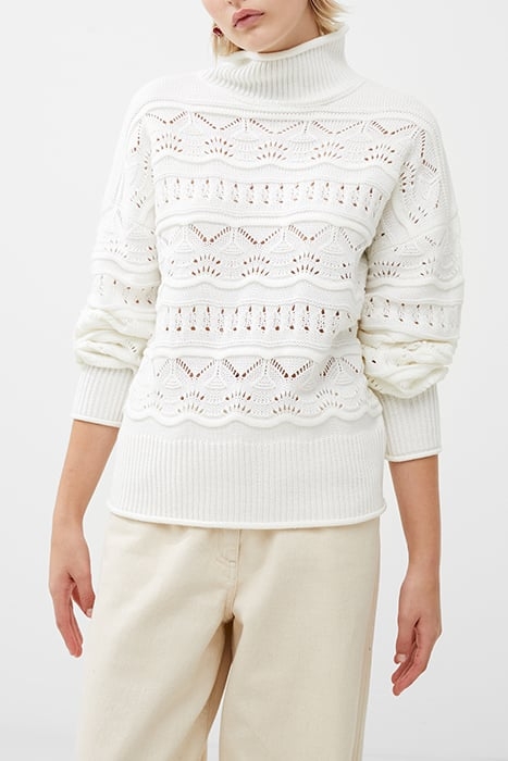 LINNEY STITCH LS HIGH NK JUMPR WHITE 1