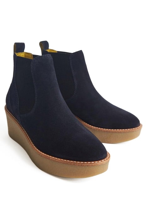 LOTTIE SUEDE WEDGE BOOT DARK NAVY 2