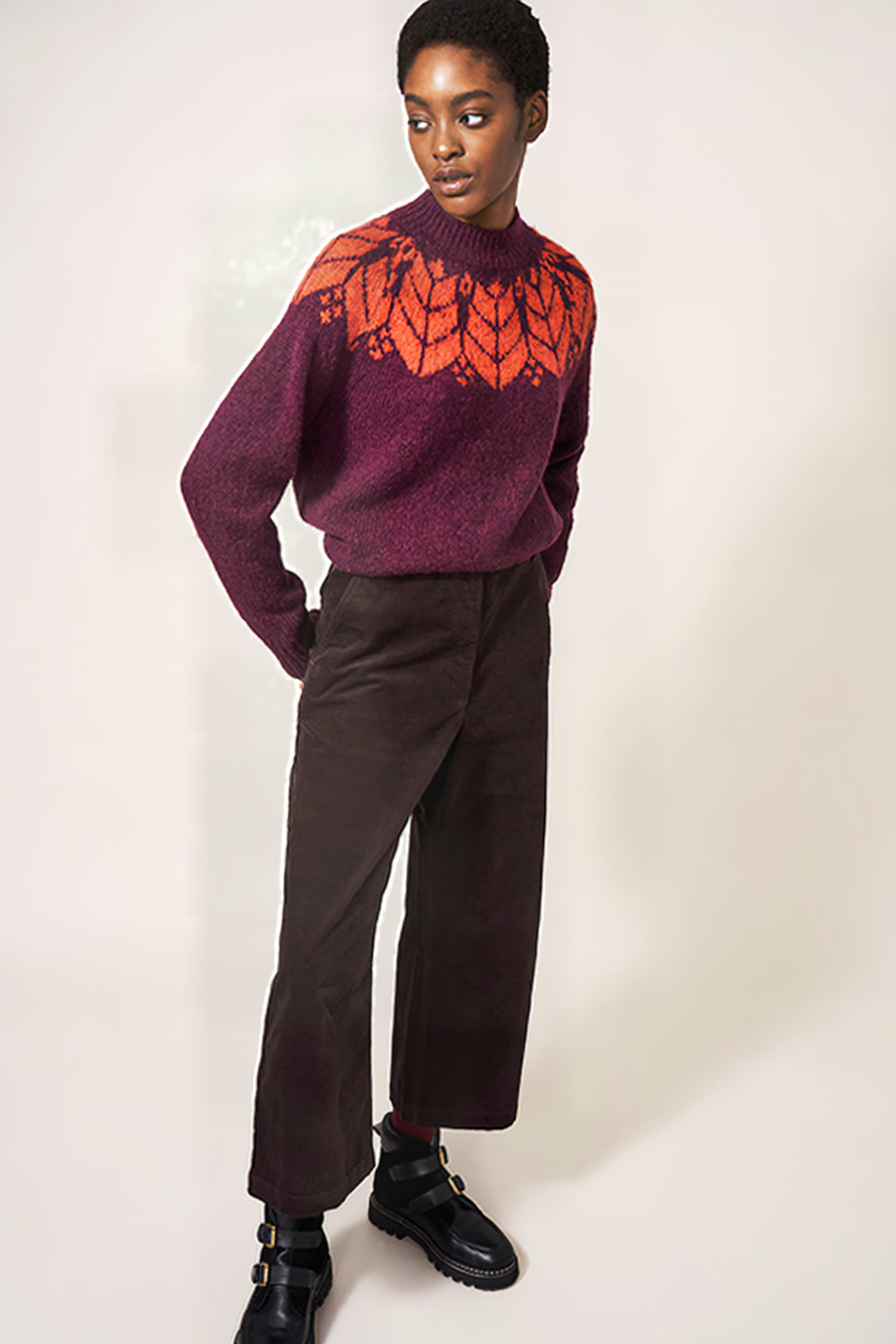 HARPER WIDE LEG CULOTTE DARK BROWN 1