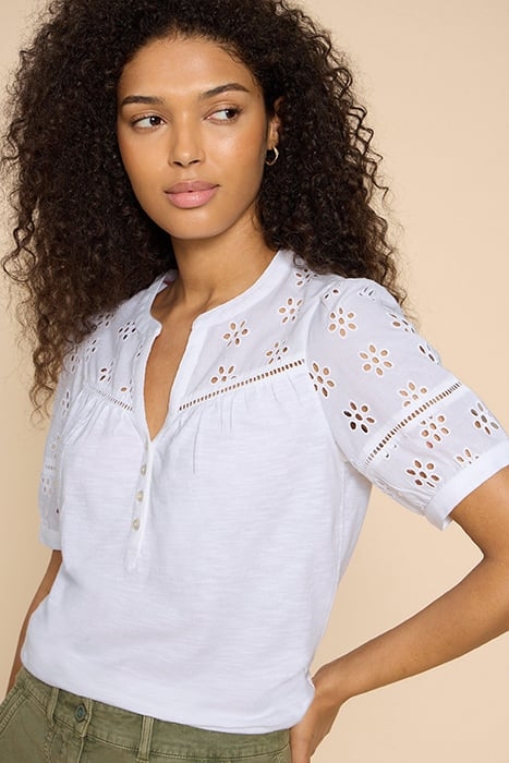 BELLA BRODERIE MIX TOP BRILLIANT WHITE 4