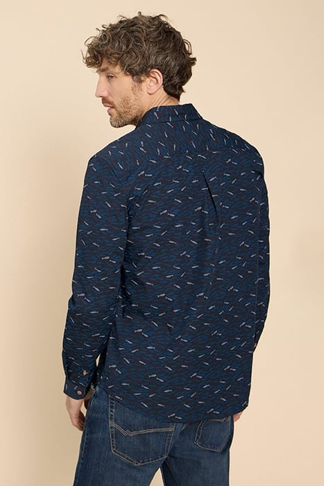 SHOAL PRINTED SHIRT NAVY PRINTED 2