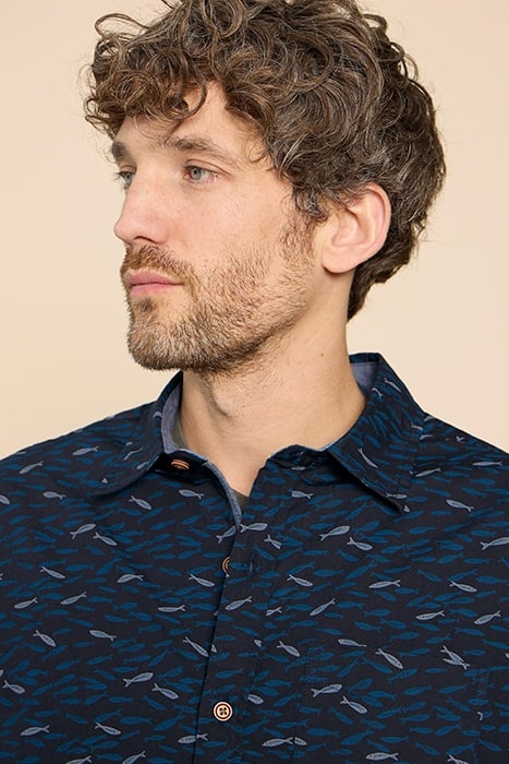 SHOAL PRINTED SHIRT NAVY PRINTED 4