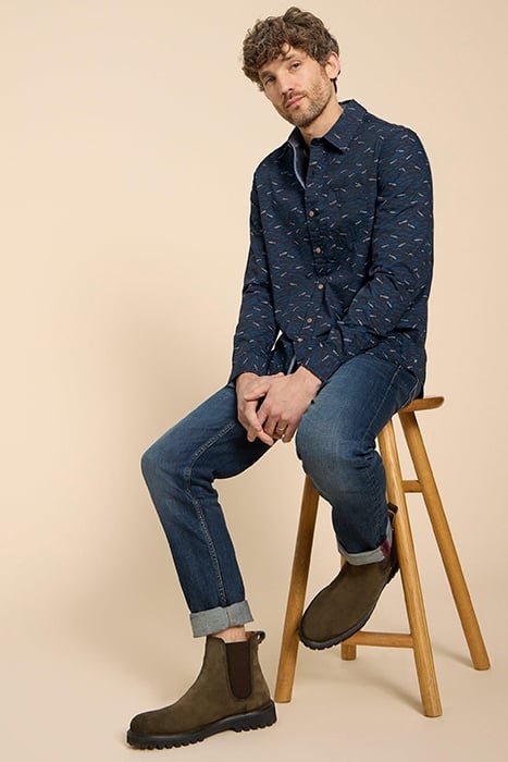 SHOAL PRINTED SHIRT NAVY PRINTED 3