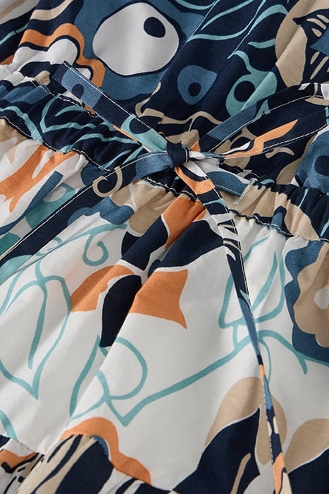 ELLE TIERED DRE BLUE PRINTED 2