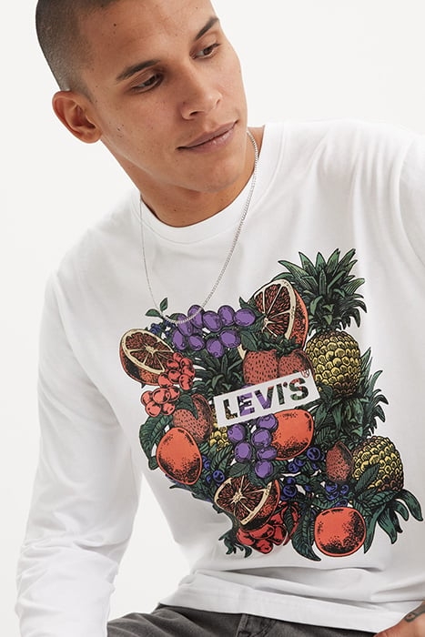 RELAXED JEANS LONG-SLEEVED T-SHIRT WHITE 5