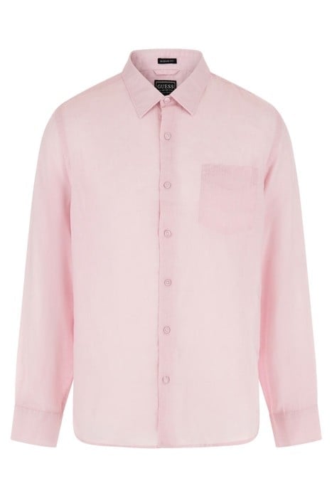 LS ISLAND LINEN SHIRT AIRY PINK 4