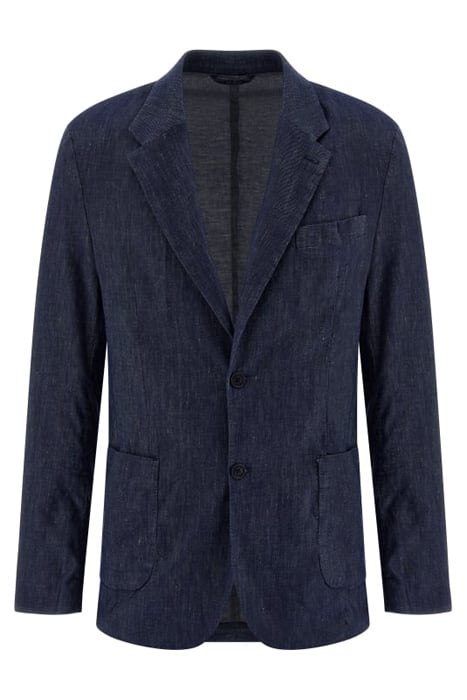 MARCIANO BY GUESS GARY PATCH PKTS BLUE DENIM BLAZER EFFECT 1