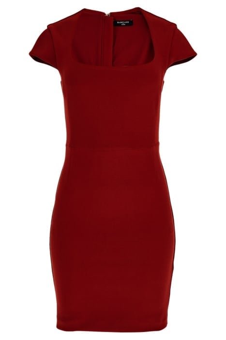 POLLY PENCIL DRESS LACQUER RED 3
