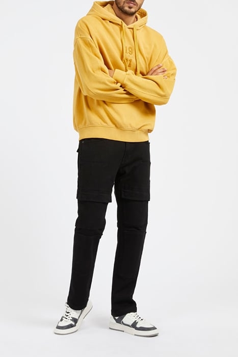 RIB INSERT HOODIE SWEATSHIRT GOLD FLAKE 3