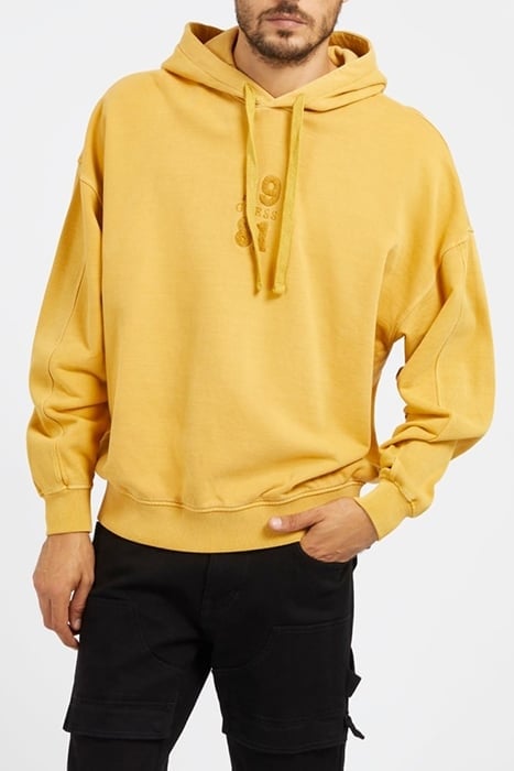 RIB INSERT HOODIE SWEATSHIRT GOLD FLAKE 1