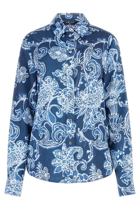 MELISSA PRINTED SHIRT FLORAL INK BUTTON-DOWN PRINT 4