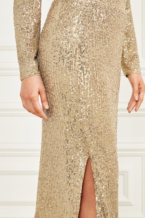 SPARKLE THE DARK FANTASY GOLD MAXI SKIRT SEQUINS 7