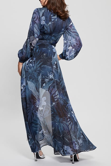 LS FARRAH DRESS ETCHED TROPICAL PRIN 2