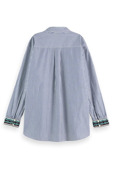 OVERSIZED SHIRT WITH POCKET MARINE STRIPE 5