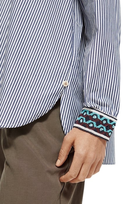 OVERSIZED SHIRT WITH POCKET MARINE STRIPE 6