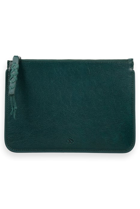 LARGE LEATHER POUCH BOTTLE GREEN 1