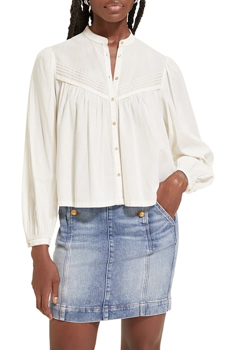 SHIRT WITH PIN TUCK YOKE AND GATHERING SOFT ICE 1