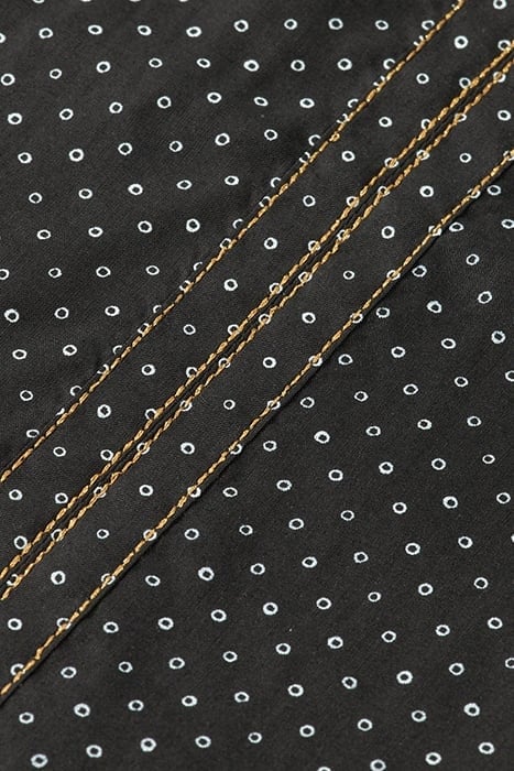 BALLOON SLEEVE EMBROIDERED TOP POLKA EVENING BLACK 8