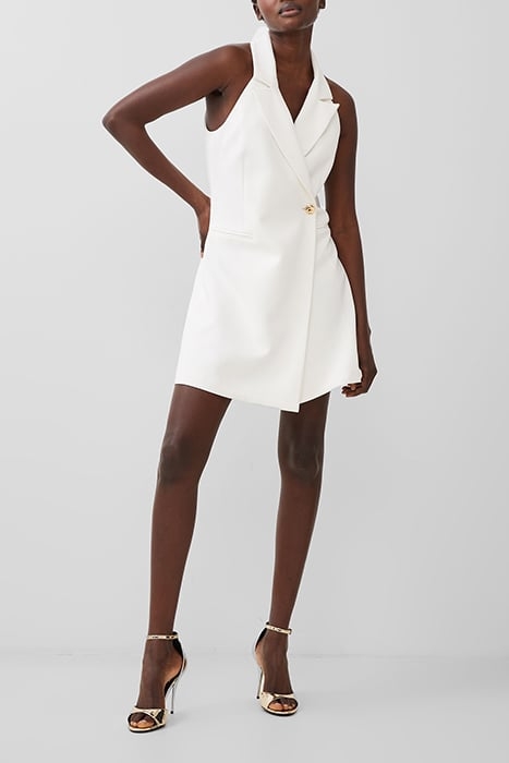 WHISPER HALTER BLAZER DRESS WHITE 2