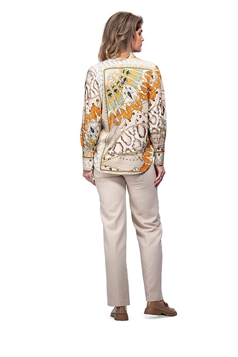 BLOUSE LIEGE ORANGE AND SNAKE 2