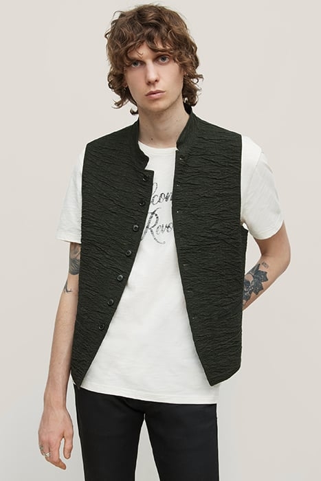 BUTTON FRONT CLOSURE VEST KELP 1