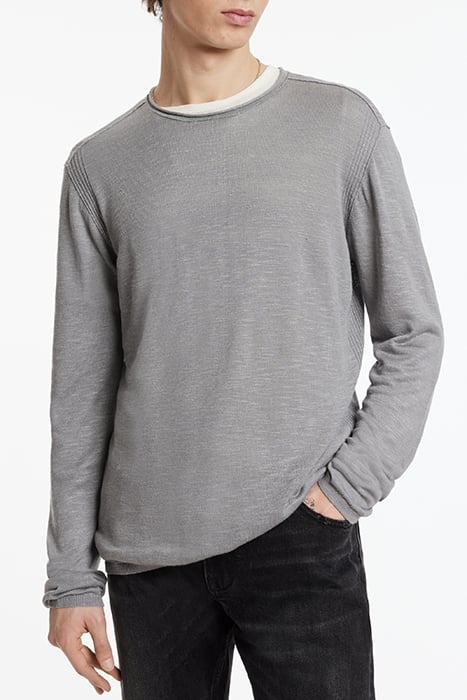 LEX LS LINEN BLEND SLUB FLAGSTONE GREY 1